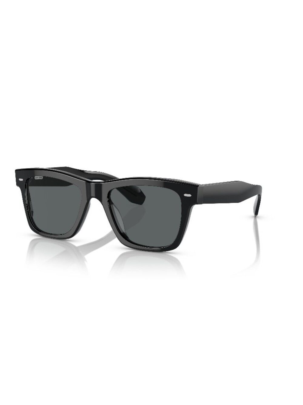 New Oliver Peoples Unisex Sunglasses Black Square Blue Lens Acetate Frame N.04